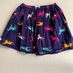 Girls Joules Colorful horse skirt